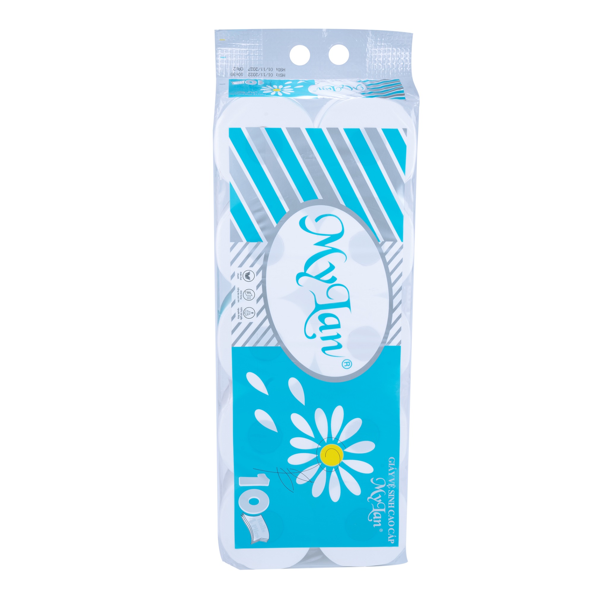 GVS cao cấp hoa cúc (có lõi) 4 lớp, 10 cuộn/dây