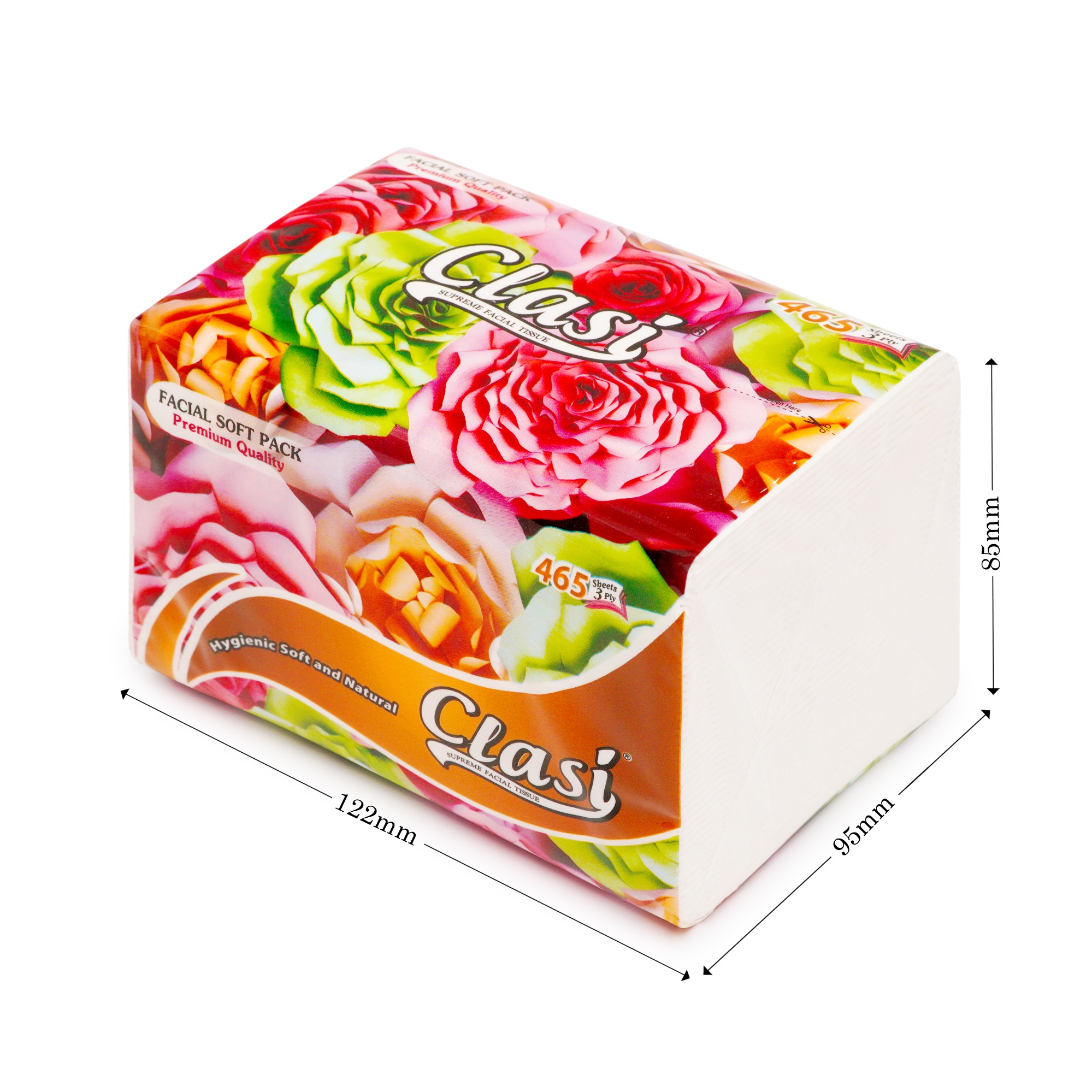 rút cao cấp hoa hồng 3 lớp, 465 tờ/gói, 8 gói/lốc